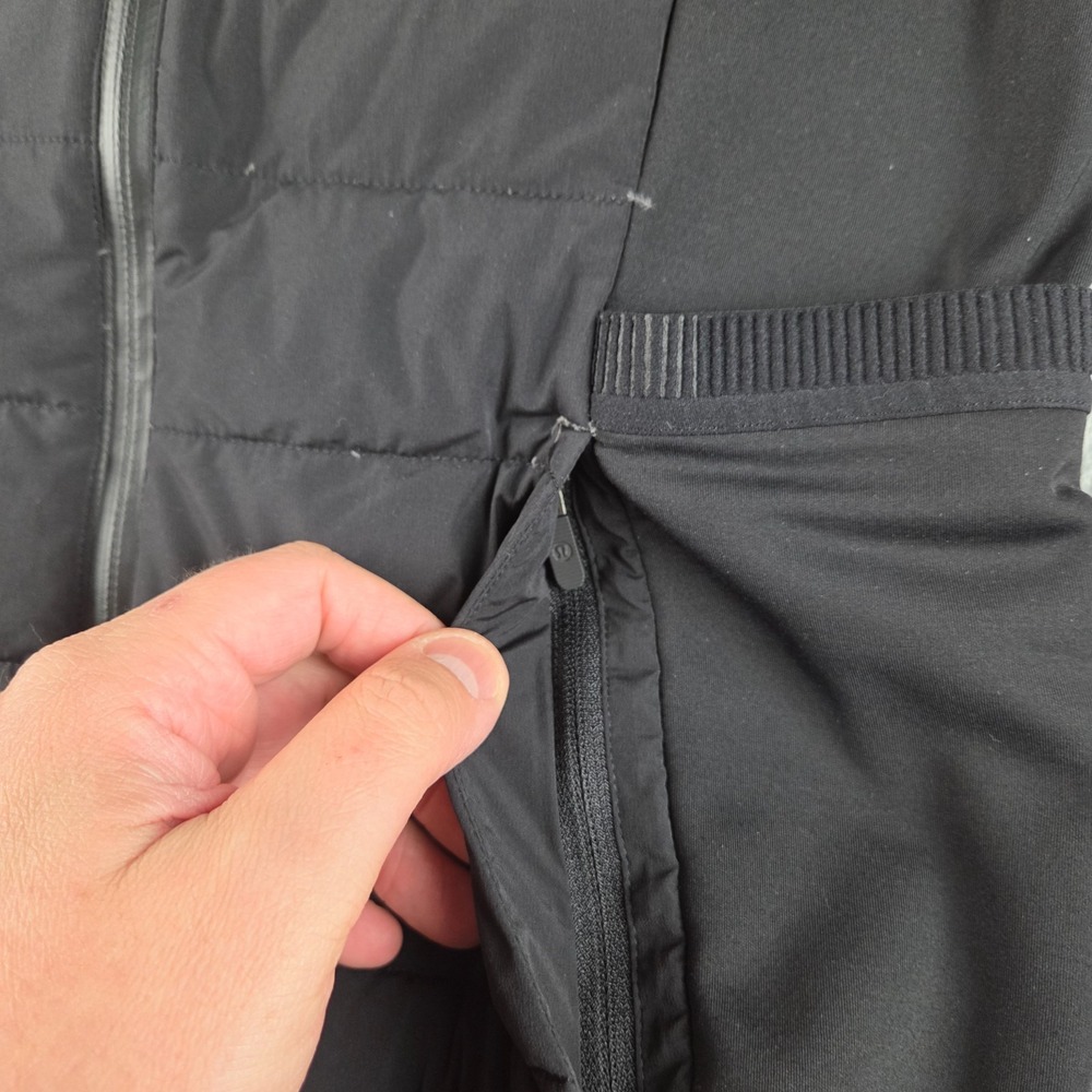 Lululemon Down For It All Vest Womens 8 Black Puffer Full Zip Lightweight - Picture 2 of 10